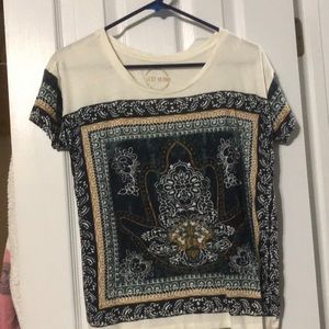 Lucky brand boho style t shirt